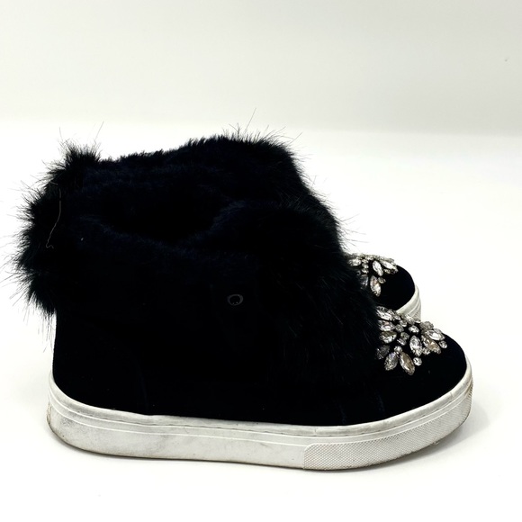 💕 Sam Edelman Black Fur Leland Sneakers - Picture 5 of 9